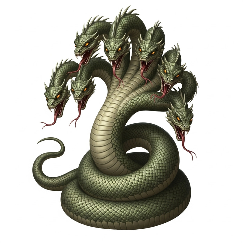 Discover the 7-Headed Mythical Serpent Discover the 7-Headed Mythical Serpent