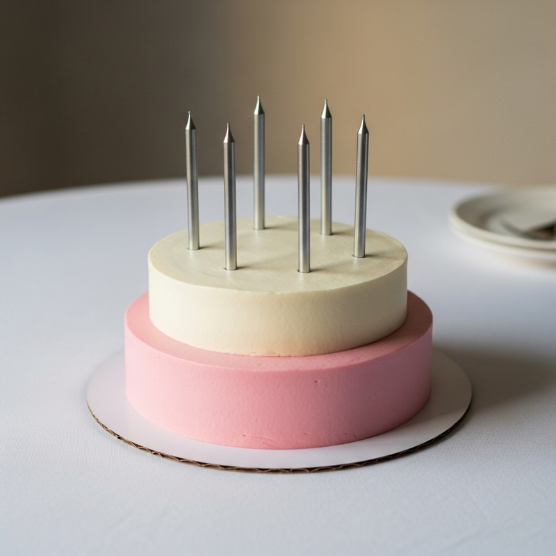 Minimalist Birthday Cake - Simple Two-Tier Design Minimalist Birthday Cake - Simple Two-Tier Design