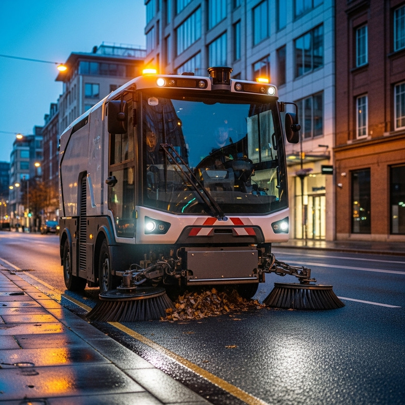 Unmanned Self-Driving Sweeper Cleaning Street Garbage