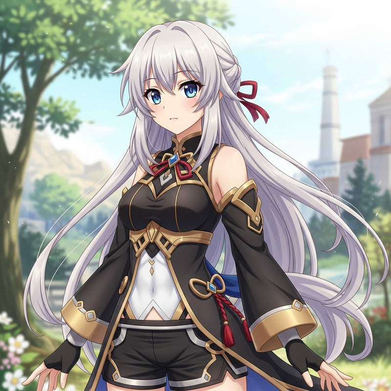 Youthful Anime Girl with Expressive Eyes Youthful Anime Girl with Expressive Eyes