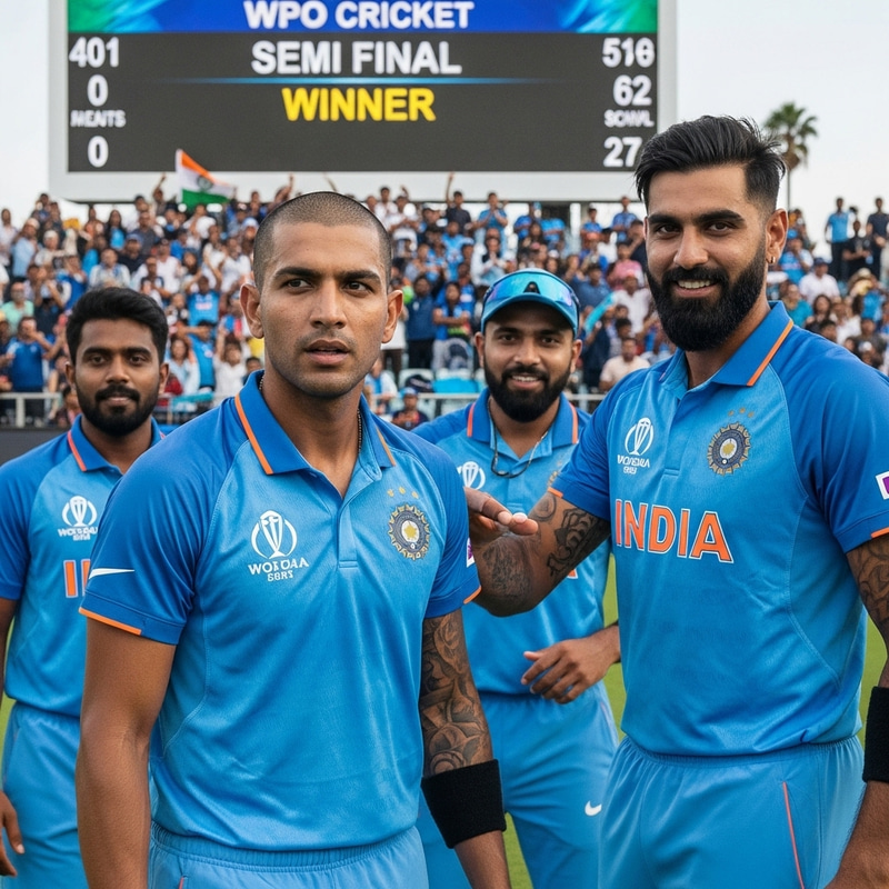 Virat Kohli & M. Shami Lead India to Semi-Final Victory Virat Kohli & M. Shami Lead India to Semi-Final Victory