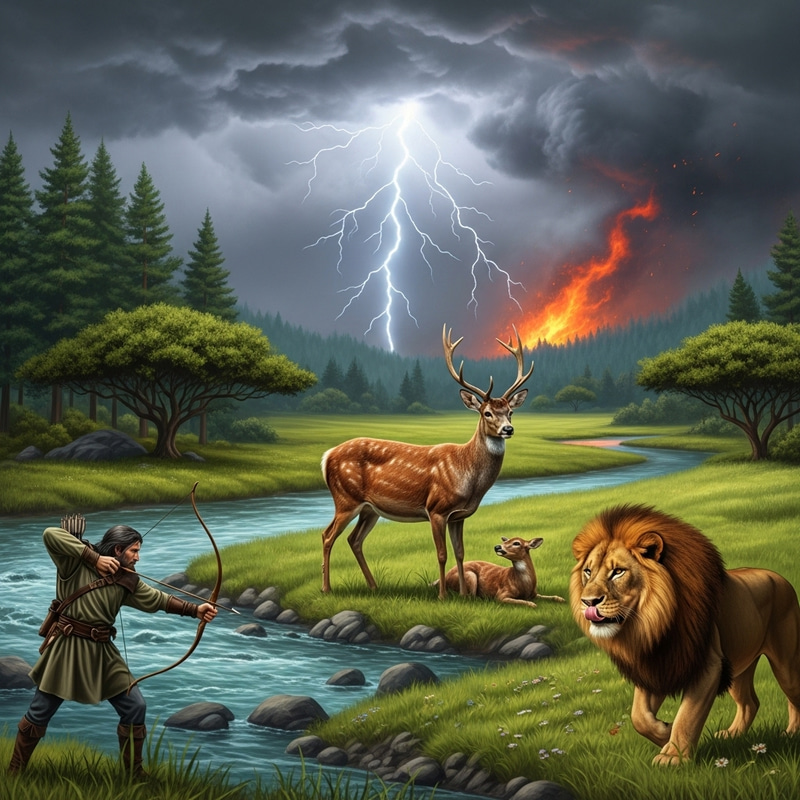 Pregnant Doe in Forest Nearing Birth Amidst Danger Pregnant Doe in Forest Nearing Birth Amidst Danger