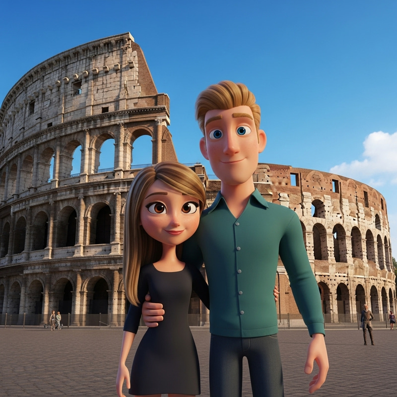 3D Cartoon Couple by Colosseum | Cute Characters Inspired 3D Cartoon Couple by Colosseum | Cute Characters Inspired