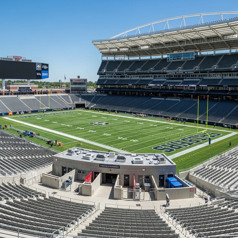 Modern Football Stadium with Expansive Seating & Tech-Forward Features Modern Football Stadium with Expansive Seating & Tech-Forward Features