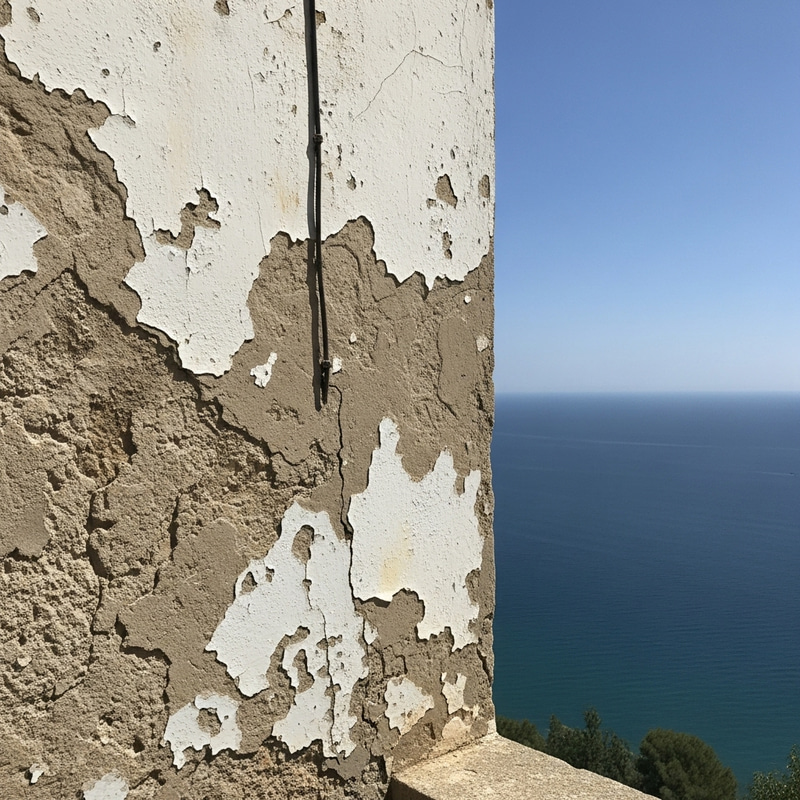 Weathered House Wall By The Sea - Coastal Beauty