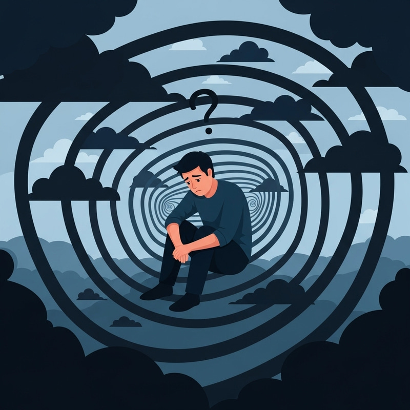 Man's Inner World: Depicting Depression With Shadows and Isolation Man's Inner World: Depicting Depression With Shadows and Isolation
