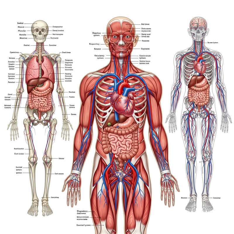 Detailed Human Anatomy Illustration for Medical Purposes