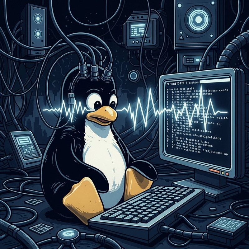 Retro Cyberpunk Tux: Linux Hacking Art Retro Cyberpunk Tux: Linux Hacking Art