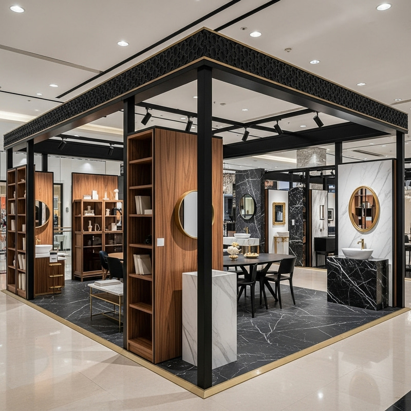Luxury Pop-Up Store: Modern Sophistication & Style