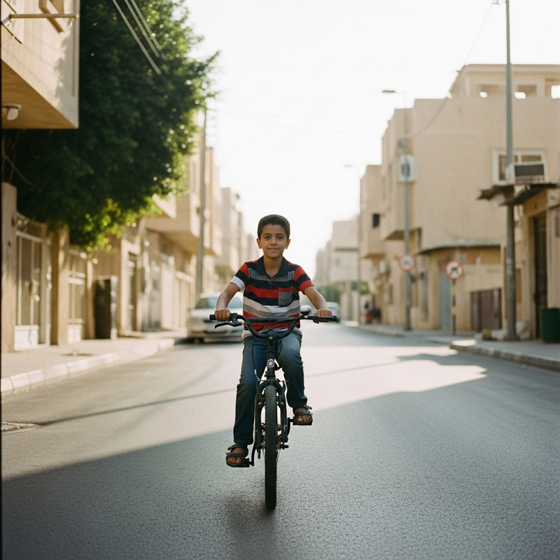Hassnain's Joyful Bike Ride: A Childhood Adventure