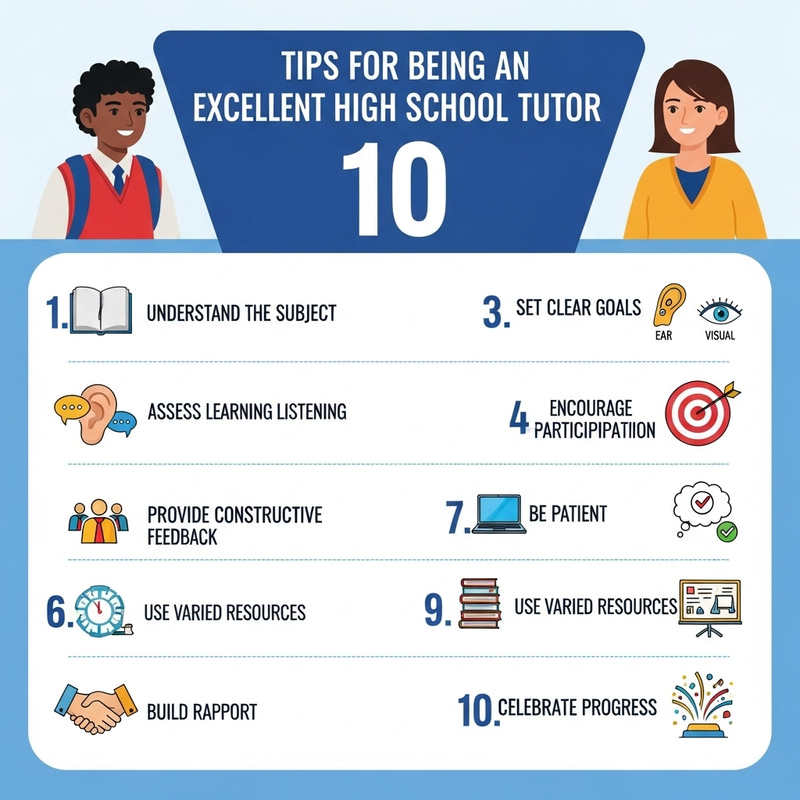10 Tips for Being an Excellent High School Tutor 10 Tips for Being an Excellent High School Tutor