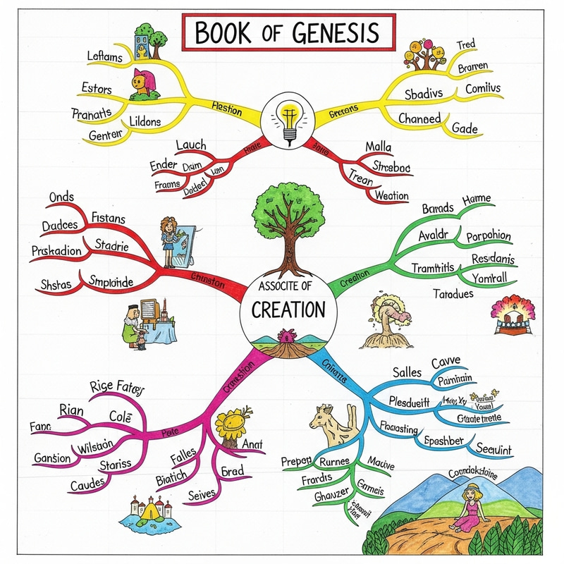 Genesis Book Mind Map: Visualizing Key Points Creatively Genesis Book Mind Map: Visualizing Key Points Creatively
