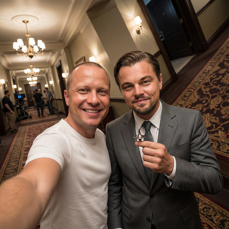Epic Selfie with Dom Cobb on Inception Set