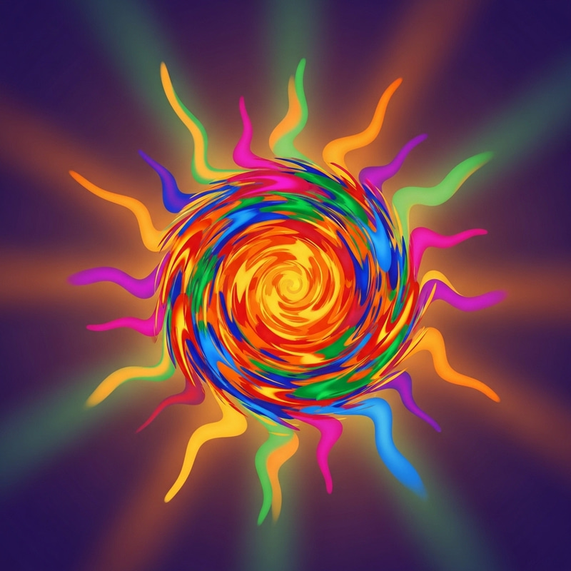 Abstract Sun Art: Radiant Energy and Warmth Abstract Sun Art: Radiant Energy and Warmth