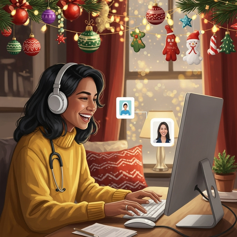 Joyful Festive Virtual Consultation with Holiday Decor Joyful Festive Virtual Consultation with Holiday Decor