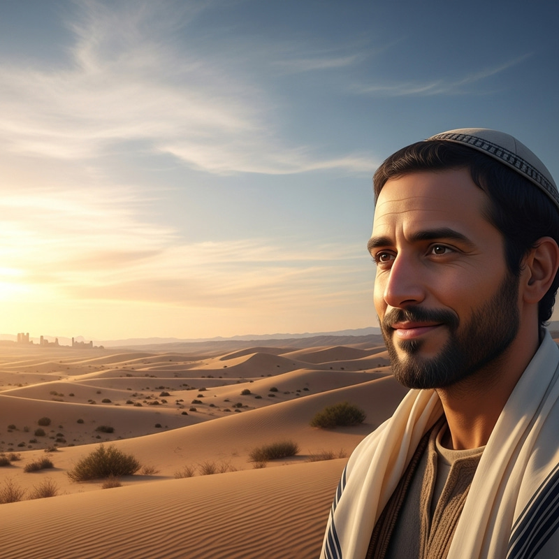 First Century Middle-Eastern Man with Jewish Yarmulke - Historical Figure First Century Middle-Eastern Man with Jewish Yarmulke - Historical Figure