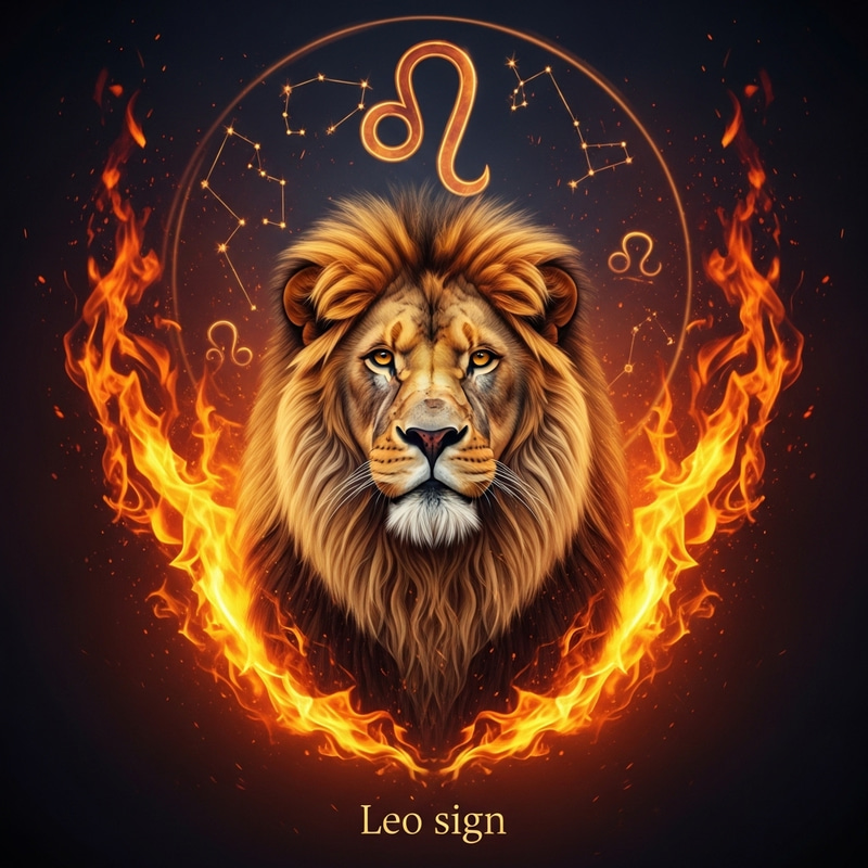 Majestic Lion: Fiery Energy & Passion, Leo Zodiac Symbol Majestic Lion: Fiery Energy & Passion, Leo Zodiac Symbol