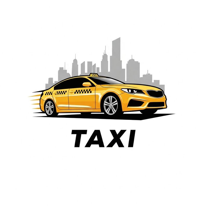 Modern Taxi Car Logo Design