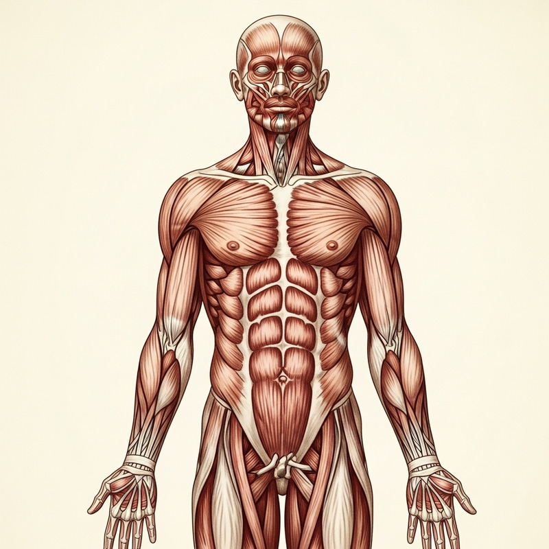 Realistic Male Anatomical Drawing - Detailed Human Body Illustration for Medical Study Realistic Male Anatomical Drawing - Detailed Human Body Illustration for Medical Study