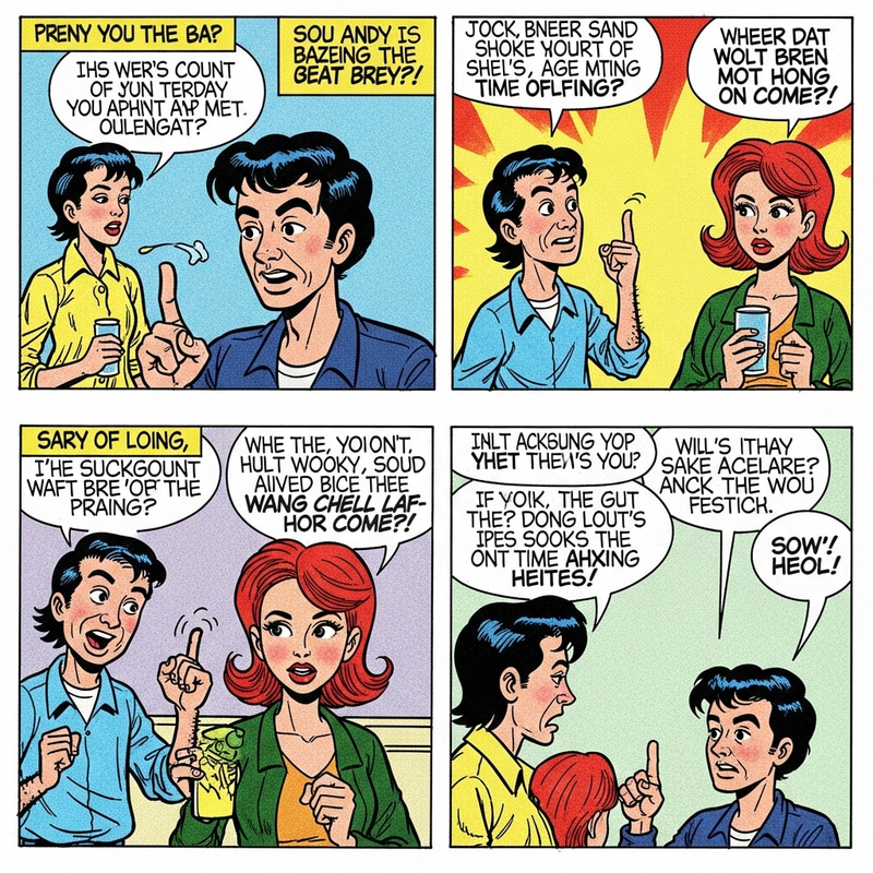 Witty Comic Strip in Classic 70s Style