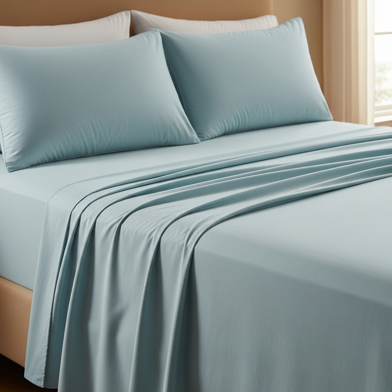 Luxury Light Blue Bed Sheets for Cozy Sleep