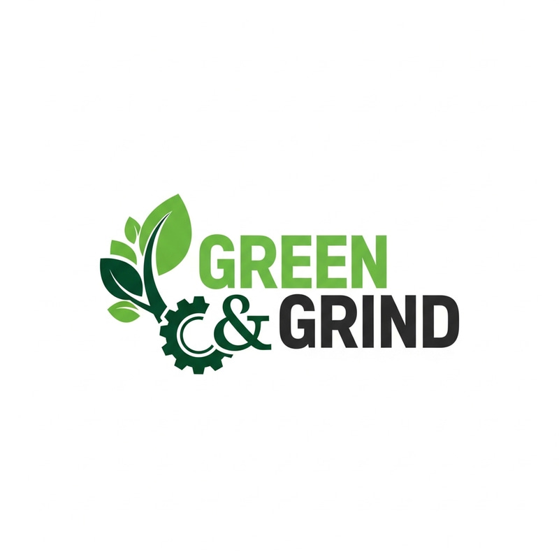 Green & Grind Logo Design | Nature-Inspired Professional Branding Green & Grind Logo Design | Nature-Inspired Professional Branding