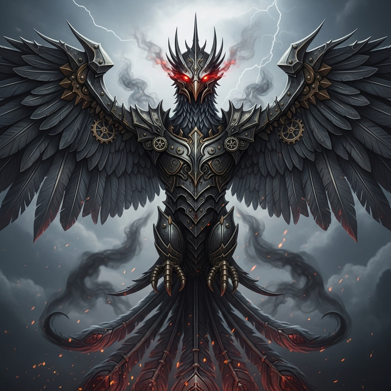 Gothic Military Phoenix Art - Stunning Design Gothic Military Phoenix Art - Stunning Design