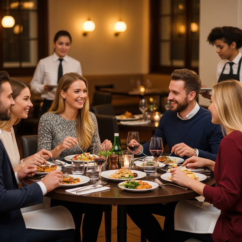 Happy Caucasian Dinner Gathering with 3 Women and 3 Men Happy Caucasian Dinner Gathering with 3 Women and 3 Men