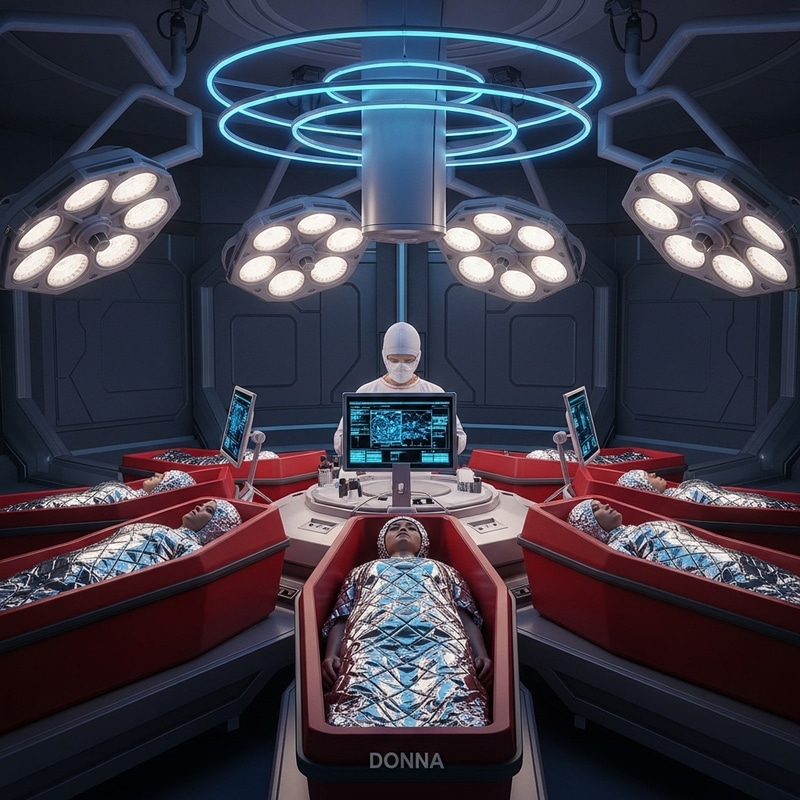 Futuristic Medical Facility with Laser Technology Futuristic Medical Facility with Laser Technology