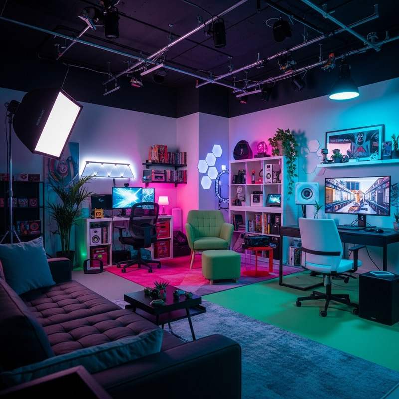 Modern Room Setup for TikTok and YouTube Video Backdrops