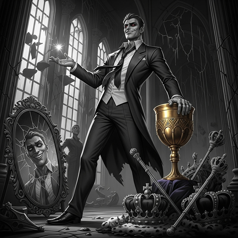 Pride Personified: A Sinful Portrayal in Noir Art