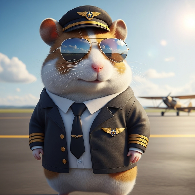 Cool Hamster Pilot in Sunglasses Cool Hamster Pilot in Sunglasses