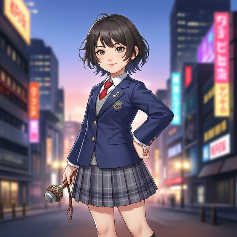 Youthful School Uniform Character Design - Japanese RPG Style