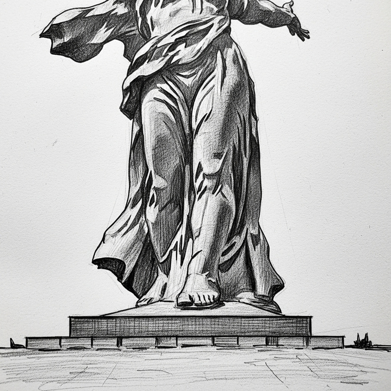 Motherland Mother Sketch in Volgograd Hand Drawing Motherland Mother Sketch in Volgograd Hand Drawing
