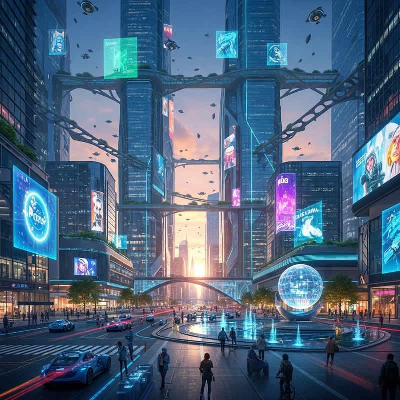 Futuristic Style Illustration | Advanced Technology & Architecture Futuristic Style Illustration | Advanced Technology & Architecture