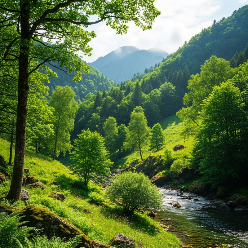 Vibrant Greenery Landscape | Natural Beauty View