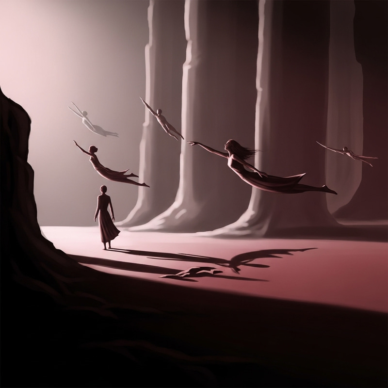 Enigmatic Salvador Dali-Inspired Gothic Dreamscape in Monochromatic Palette Enigmatic Salvador Dali-Inspired Gothic Dreamscape in Monochromatic Palette