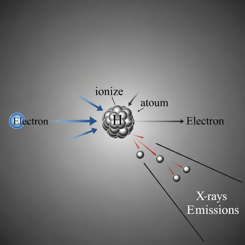 Electron Collides with Hydrogen Atom, Producing X-rays Electron Collides with Hydrogen Atom, Producing X-rays