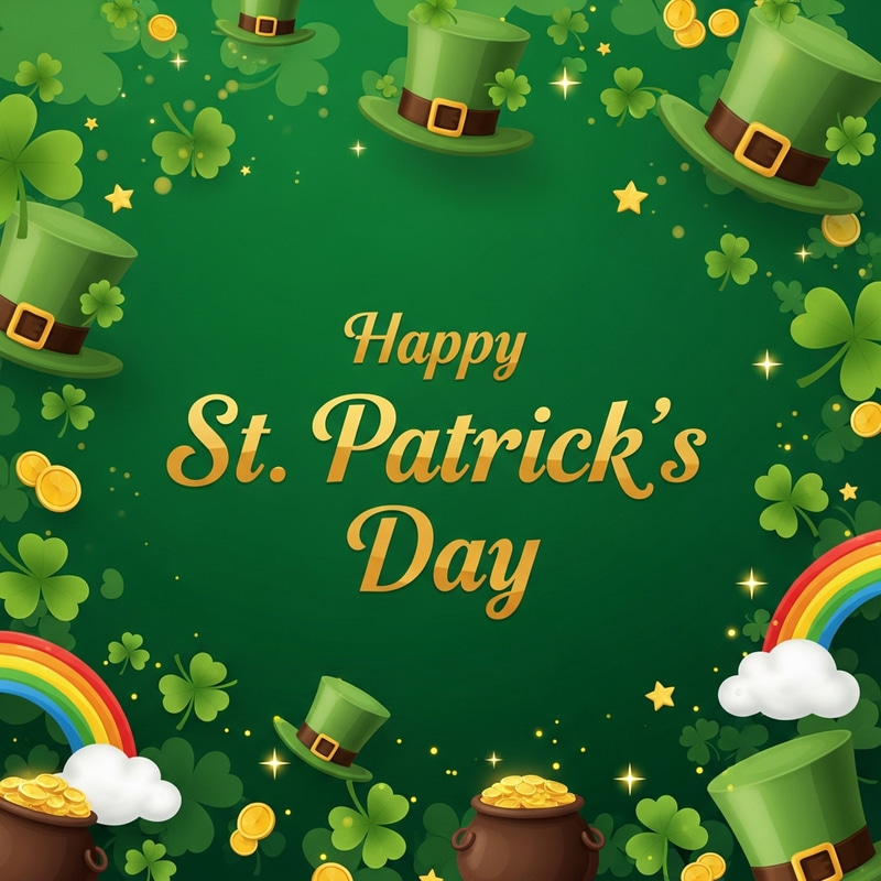 Happy St. Patrick's Day Social Media Graphic Design Happy St. Patrick's Day Social Media Graphic Design