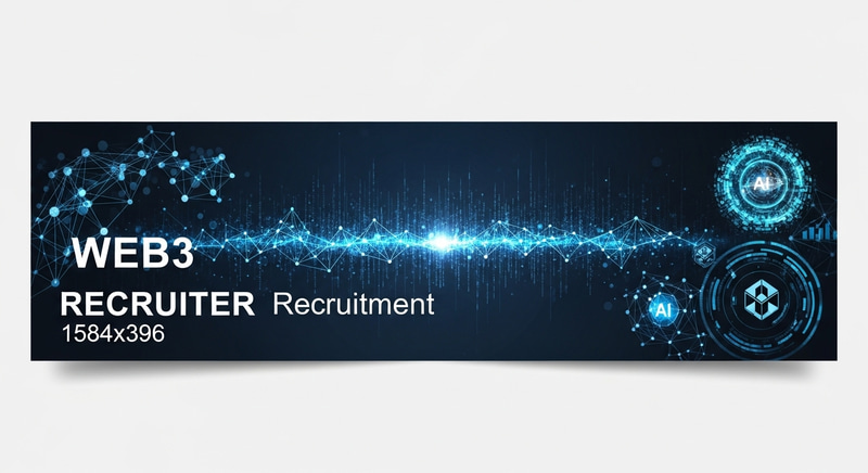 Web3 Recruiter LinkedIn Banner | Digital Blockchain Theme