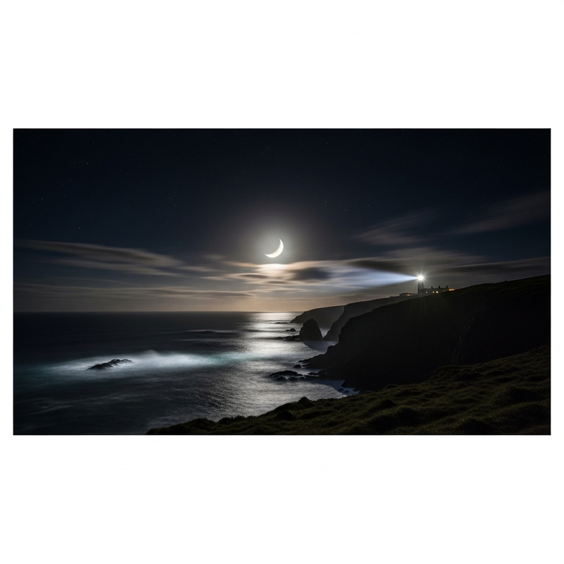Irish Coast Under Night Sky: A Dramatic Landscape Irish Coast Under Night Sky: A Dramatic Landscape