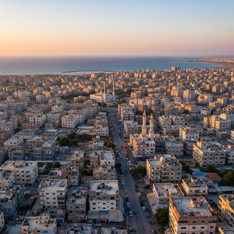 Gaza Palestine at Sunset | Cityscape and Landmarks Gaza Palestine at Sunset | Cityscape and Landmarks