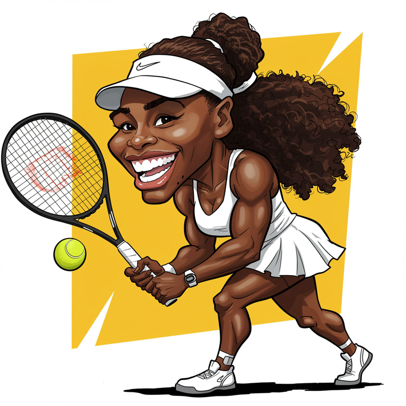 Funny Caricature of Serena Williams Funny Caricature of Serena Williams