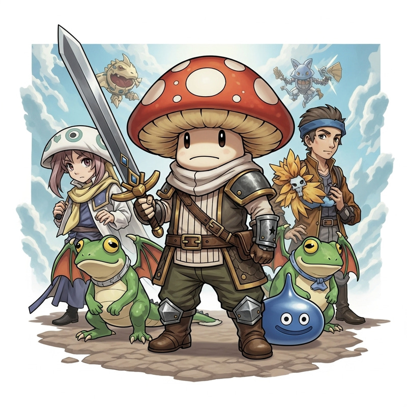 Mushroom Swordsman and Amphibious Adventures Mushroom Swordsman and Amphibious Adventures