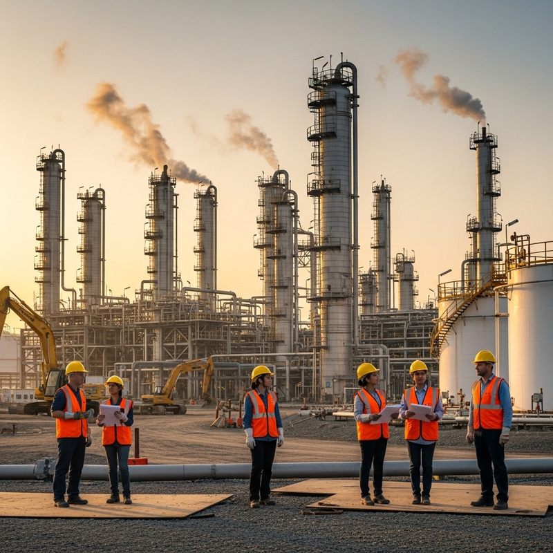 Oil Refinery Project: Industrial Landscape in Progress