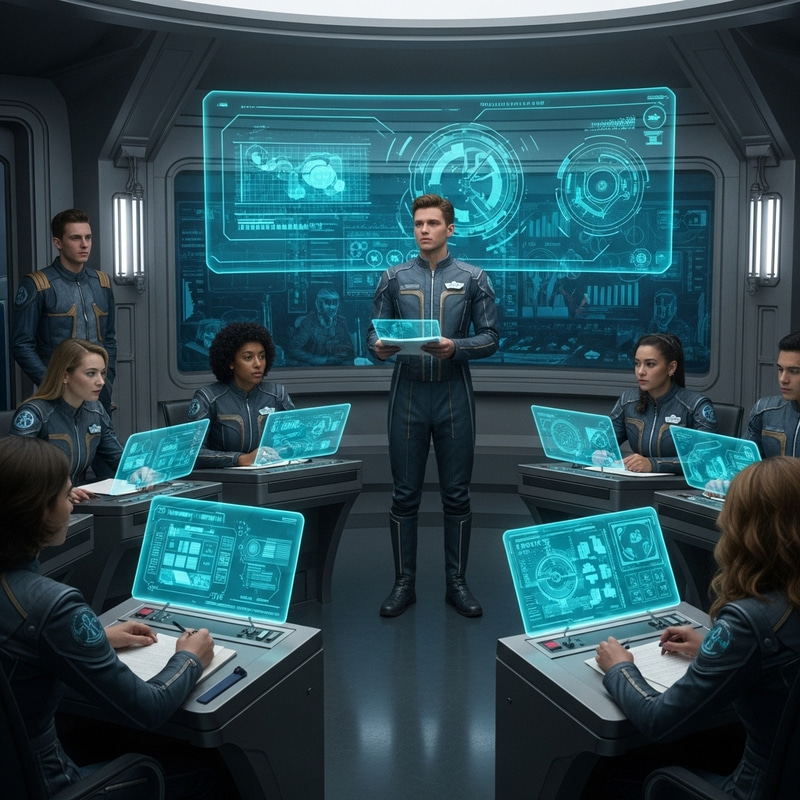 Futuristic Student Government in Sci-Fi World