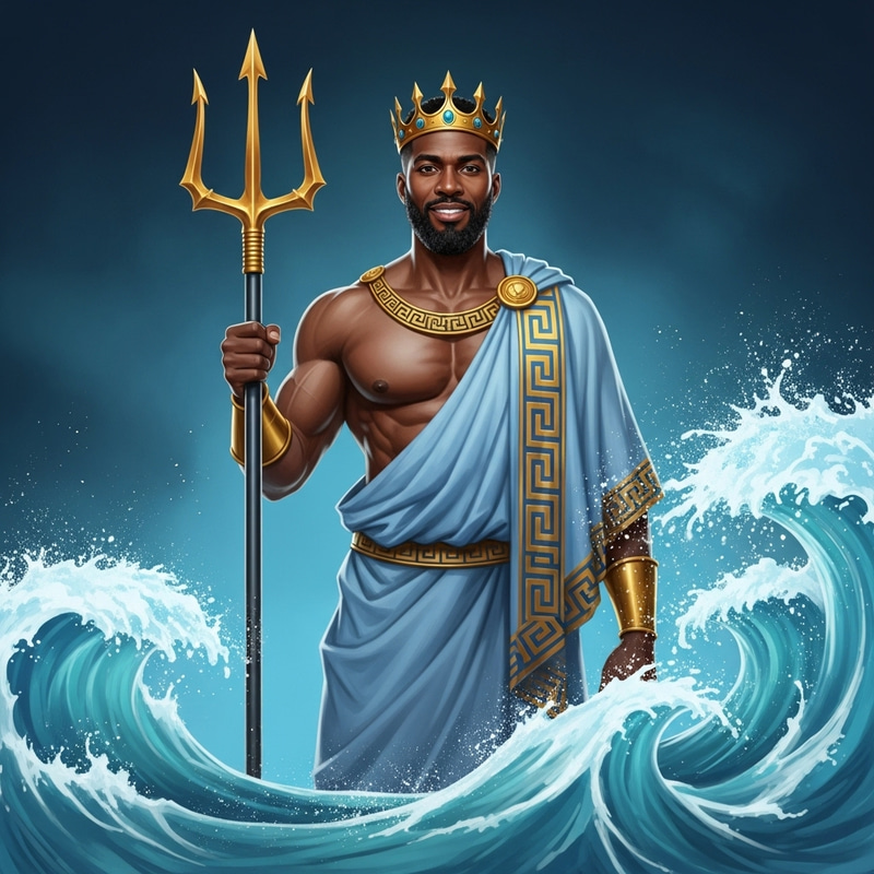 Omar Sy as Poseidon - Majestic Sea God Portrayal Omar Sy as Poseidon - Majestic Sea God Portrayal