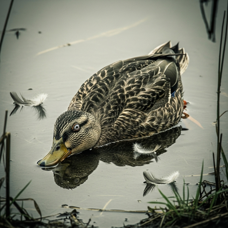 Duck on the Verge of Death - Heartbreaking Image Duck on the Verge of Death - Heartbreaking Image
