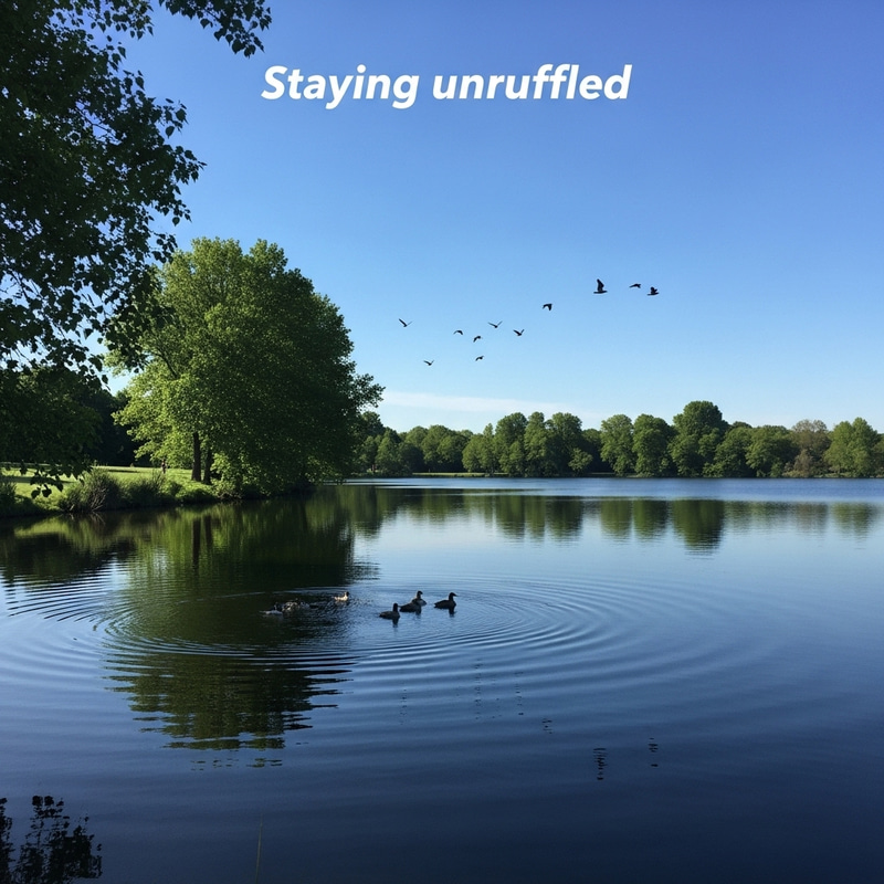 Tranquil Beauty: Serene Scene Staying Unriffled Tranquil Beauty: Serene Scene Staying Unriffled