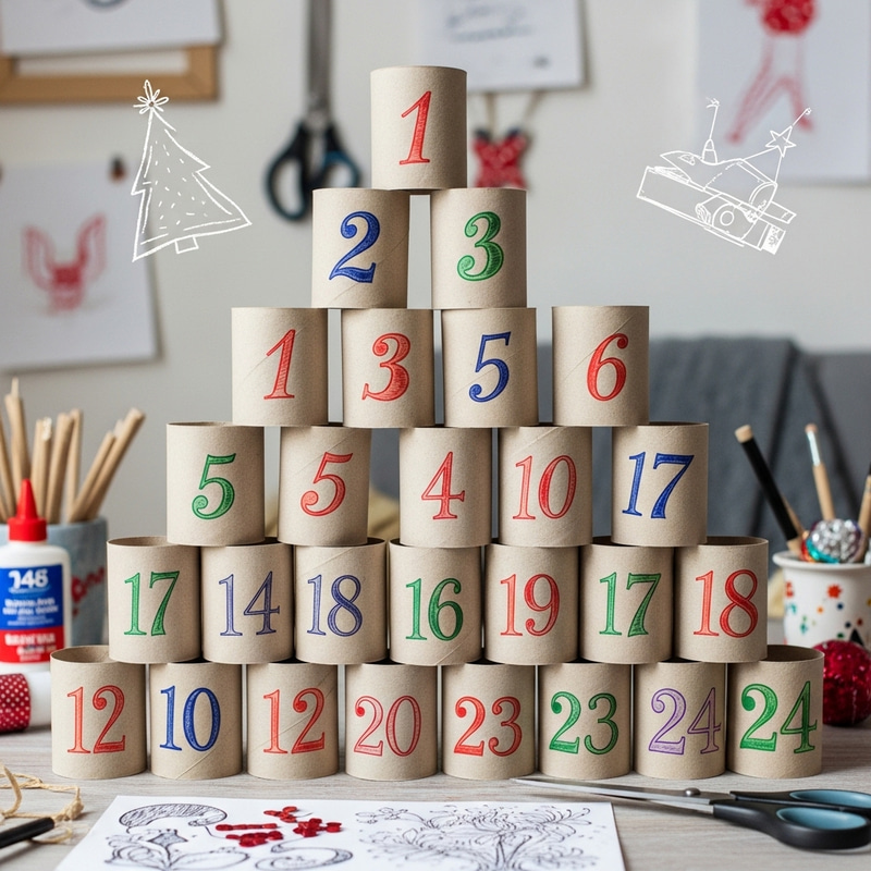 Handmade Advent Calendar: Creative Toilet Paper Roll Crafts Handmade Advent Calendar: Creative Toilet Paper Roll Crafts